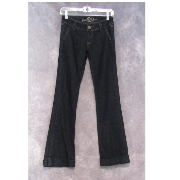 spoon Jeans Spoon Jeans Dark Wash Cuffed Flare Size Juniors 5